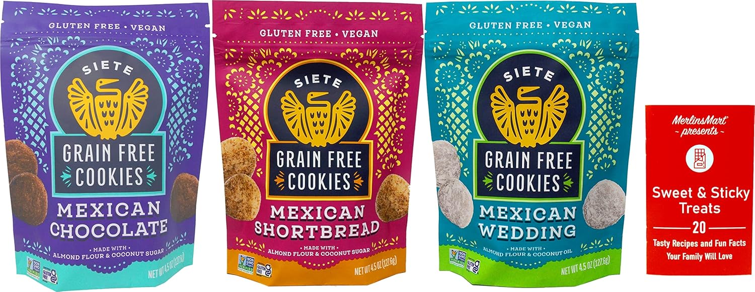 Siete Gluten Free Mexican Cookies 3 Flavor Variety (1