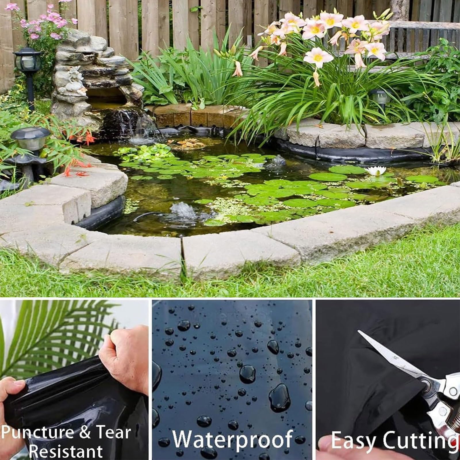 Copertura per laghetto resistente ai raggi UV, 3 x 8 m, protezione resistente alle intemperie per laghetti, fontane, giardini, laghetti da pesca e cascate, rete esterna
