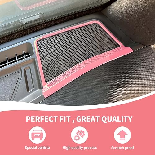 Miniatura 4 de Funda para altavoz Bronco A-Pilar, cubierta de altavoz de consola central compatible con accesorios interiores Ford Bronco 2021-2023, rosa