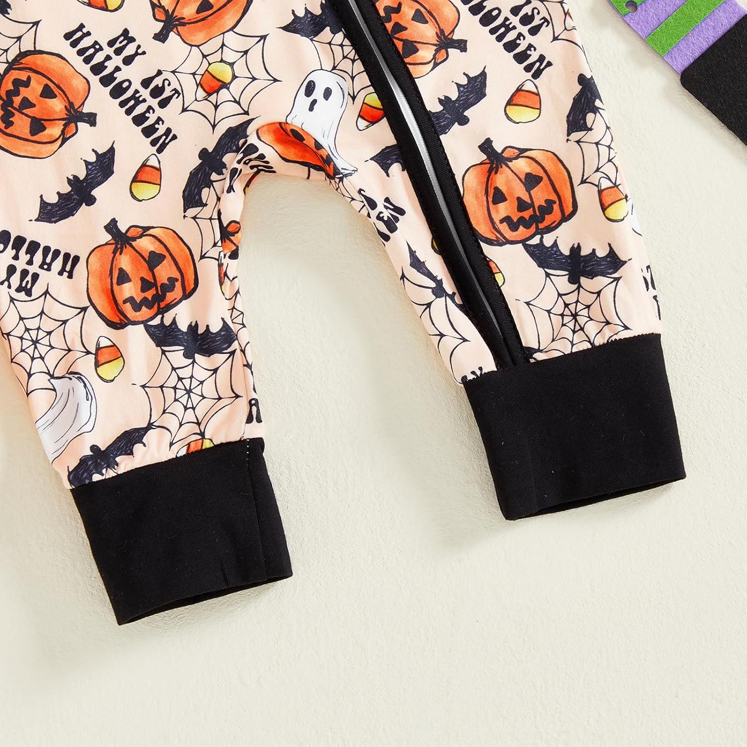 Lamuusaa Newborn Baby Girl Boy Halloween/Thanksgiving Outfit Long Sleeve Pumpkin/Turkey Romper Zipper Jumpsuit 0-12M - Image 5