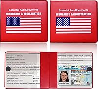 Vista 18 de Ziciner Soporte para Seguro de Registro de Automóvil, Paquete de 2 Organizador Esencial de Documentos de Tarjetas de Auto para Guantera con Cierre