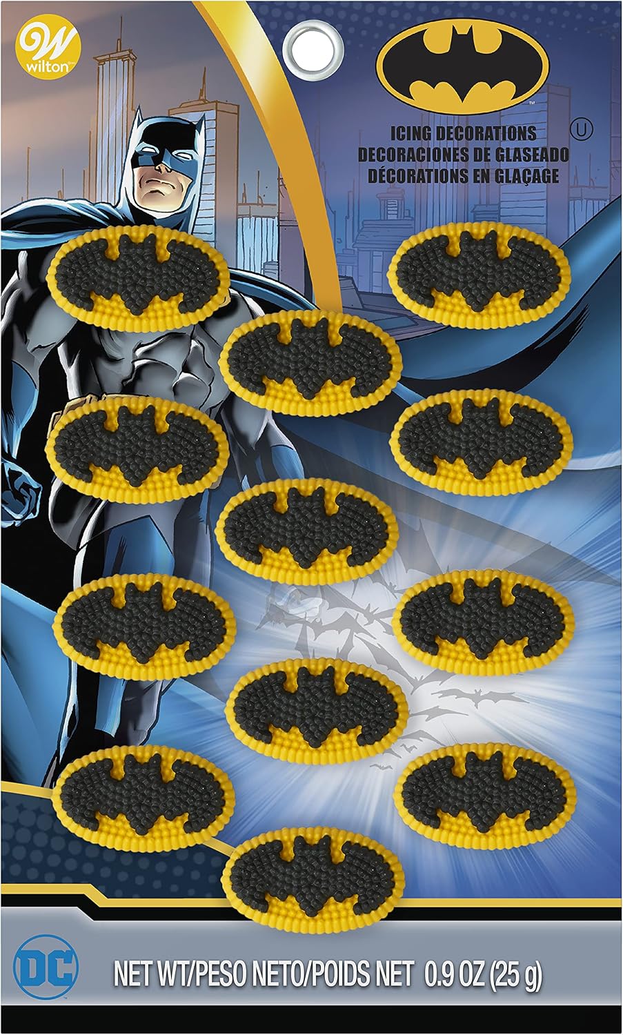 Wilton Batman Icing Decorations, Multicolor