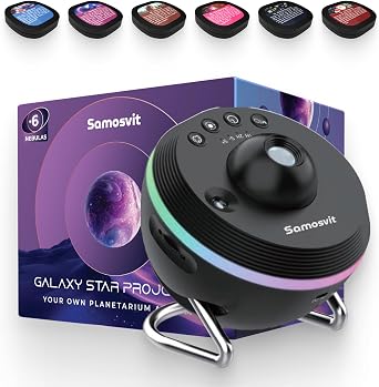4K Home Planetarium Galaxy Projector for Bedroom - Nightlight for Kids Room Star Lights for Bedroom - Meteor Effect Ceiling Lights Projector with 7 Thematic Nebula - Gift for Kids Adult
