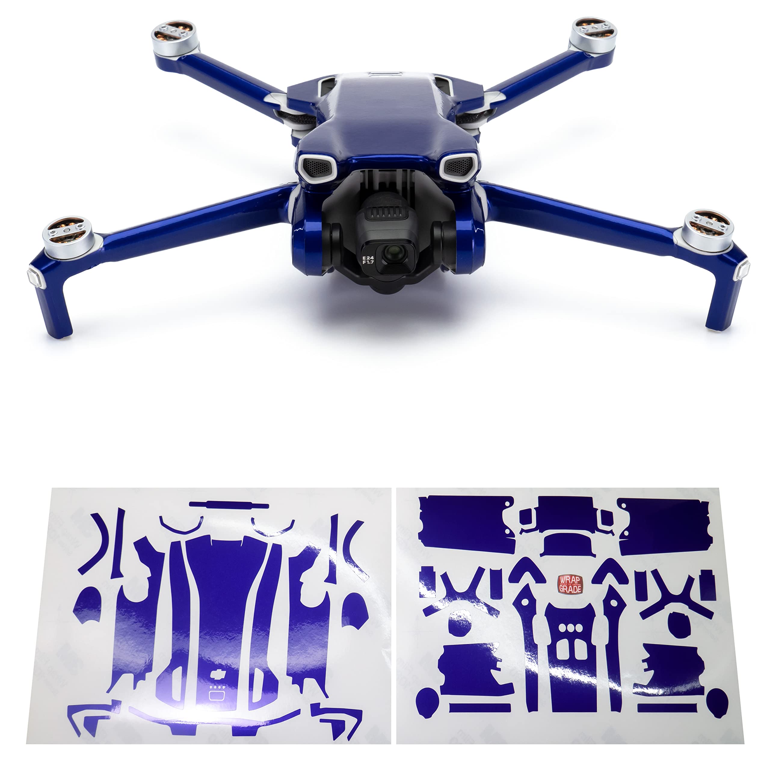 WRAPGRADE Skin Stickers compatible with DJI Mini 3 | Main Unit (STRATOSPHERE BLUE)