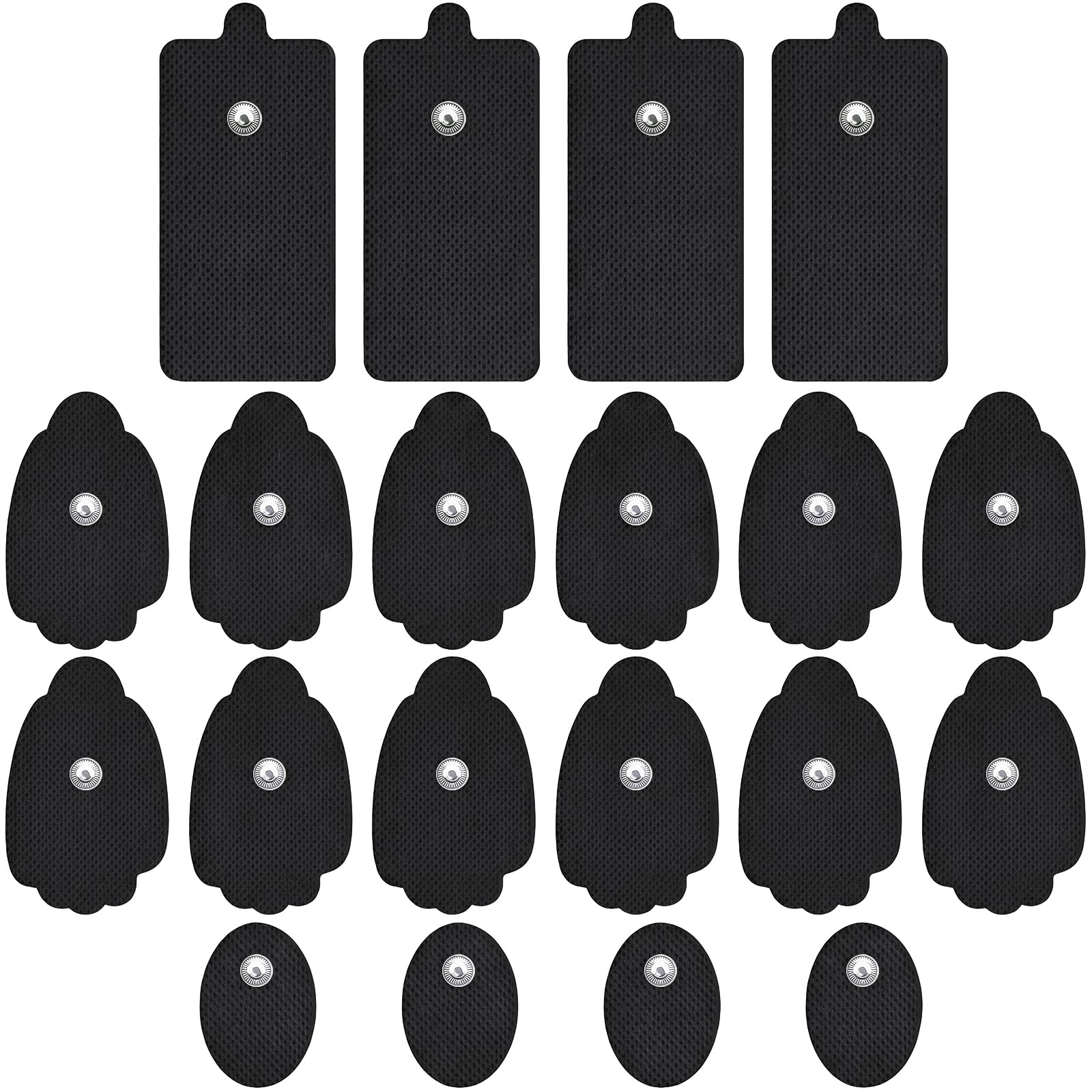 AVCOO TENS Unit Pads Combination Set 20 Pcs, Latex-Free, 50 Times of Use