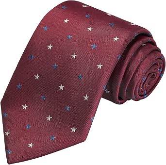 KissTies Mens Silk USA Tie Patriotic Necktie Stars N Stripes Ties