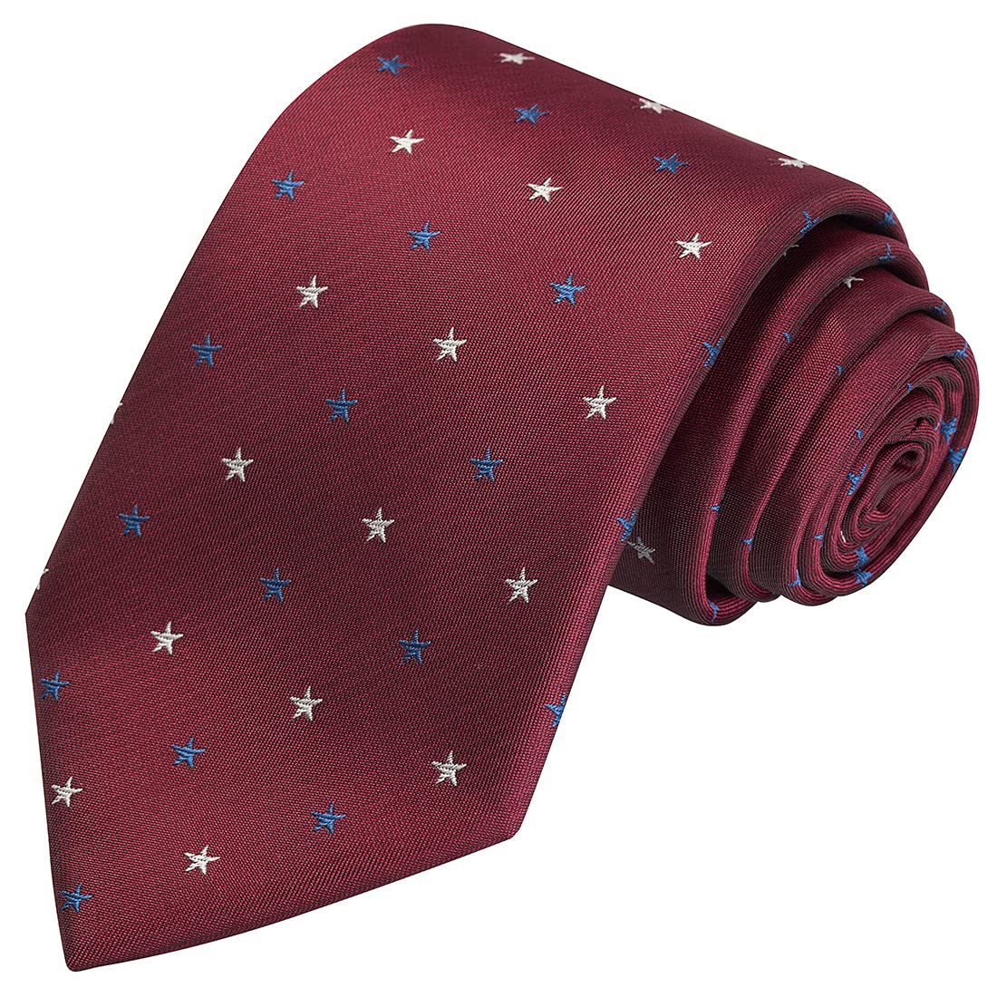 KissTies Mens Silk USA Tie Patriotic Necktie Stars N Stripes Ties