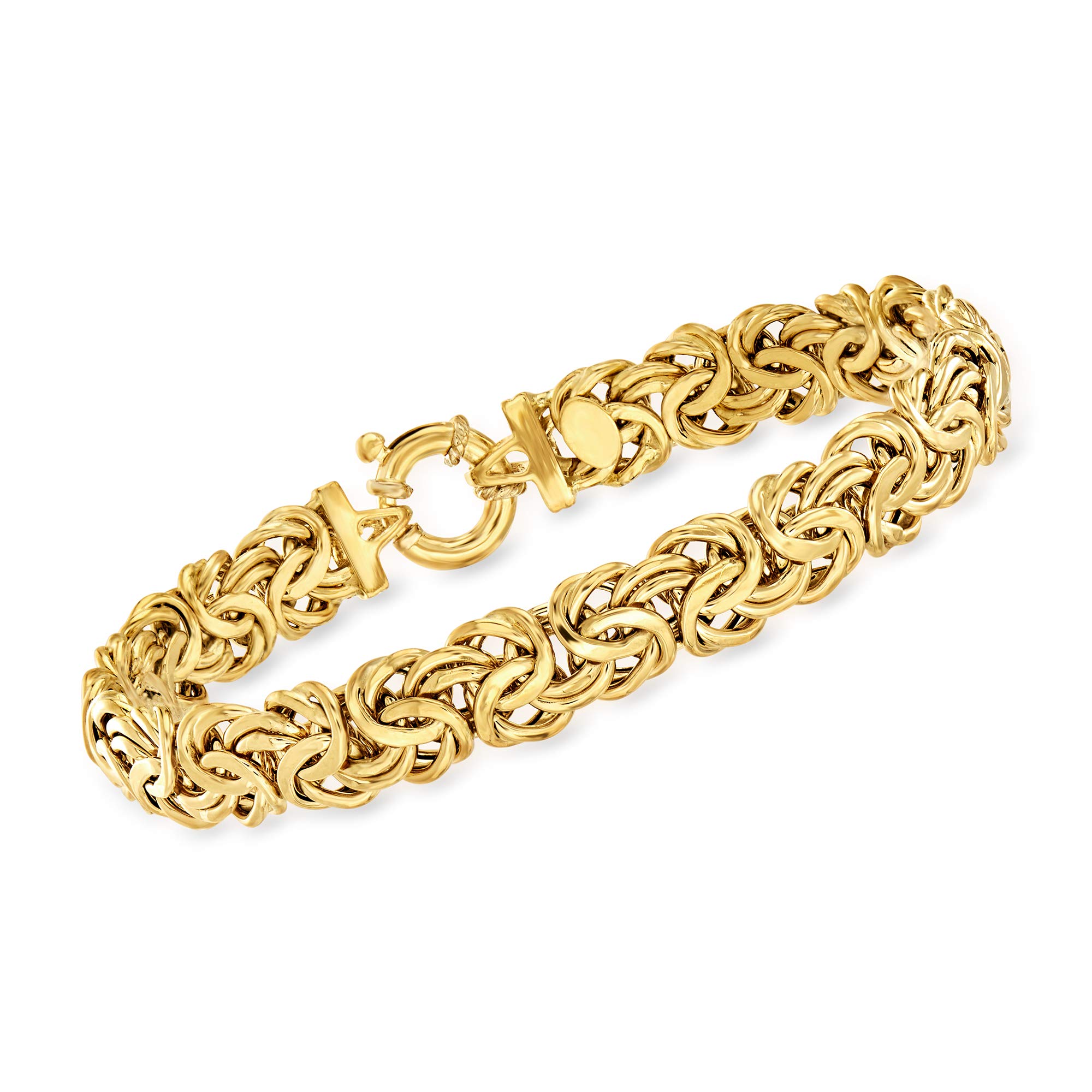 Ross-Simons Italian 18kt Yellow Gold Byzantine Bracelet. 7 inches