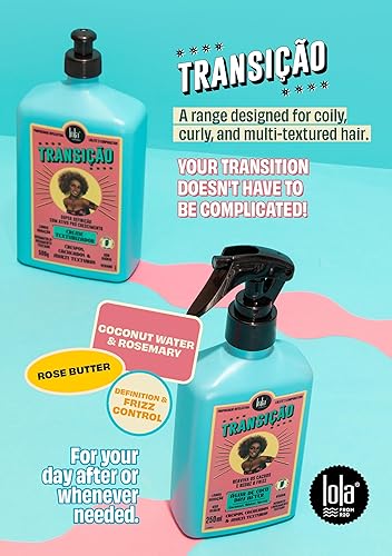Miniatura 2 de Lola From Rio - Transicao - Spray de agua de coco para el día después de rizos, hidrata, hidrata, reduce el encrespamiento y revive los rizos, 8.45