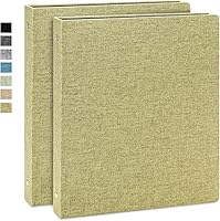 Vista 18 de Vienrose Carpeta de 3 Anillos de 1 Pulgada con Anillos Redondos con Cubierta de Tela de Lino, Se Adapta a Papel de 8.5 x 11 Pulgadas, Organizador