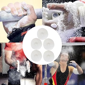 5 Pcs Climbing Chalk, Gym Chall, Chalk Ball, Suitable for Rock Climbing, Gymnastics, Weightlifting, Cross Training, Enhanced Grip and Performance(56g)
