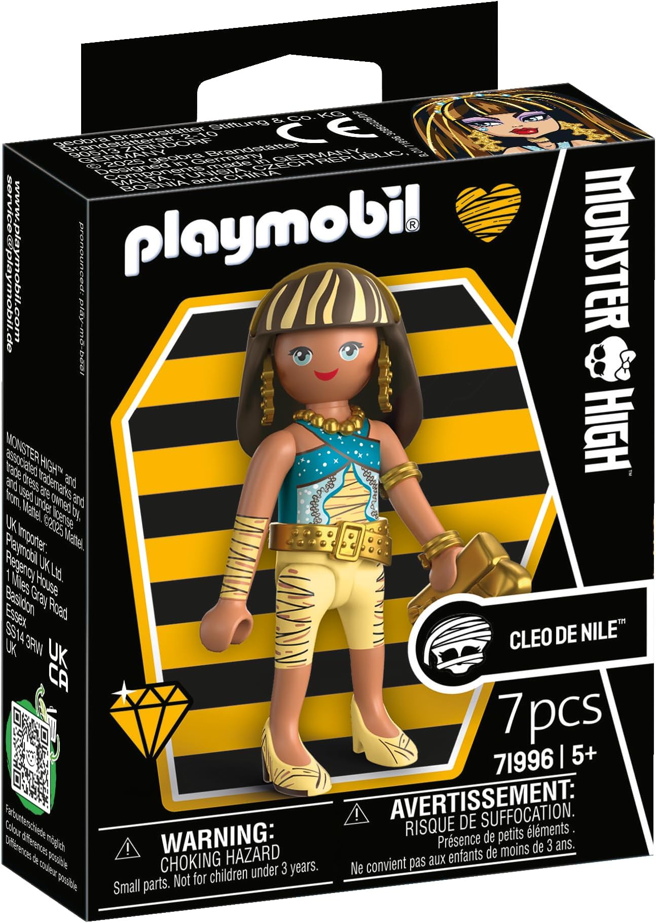PLAYMOBIL | Monster High | Cleo de Nile | Figure set for mystical role play and Halloween parties | With Egyptian accessories | Ideal for children from 4 years | 71996