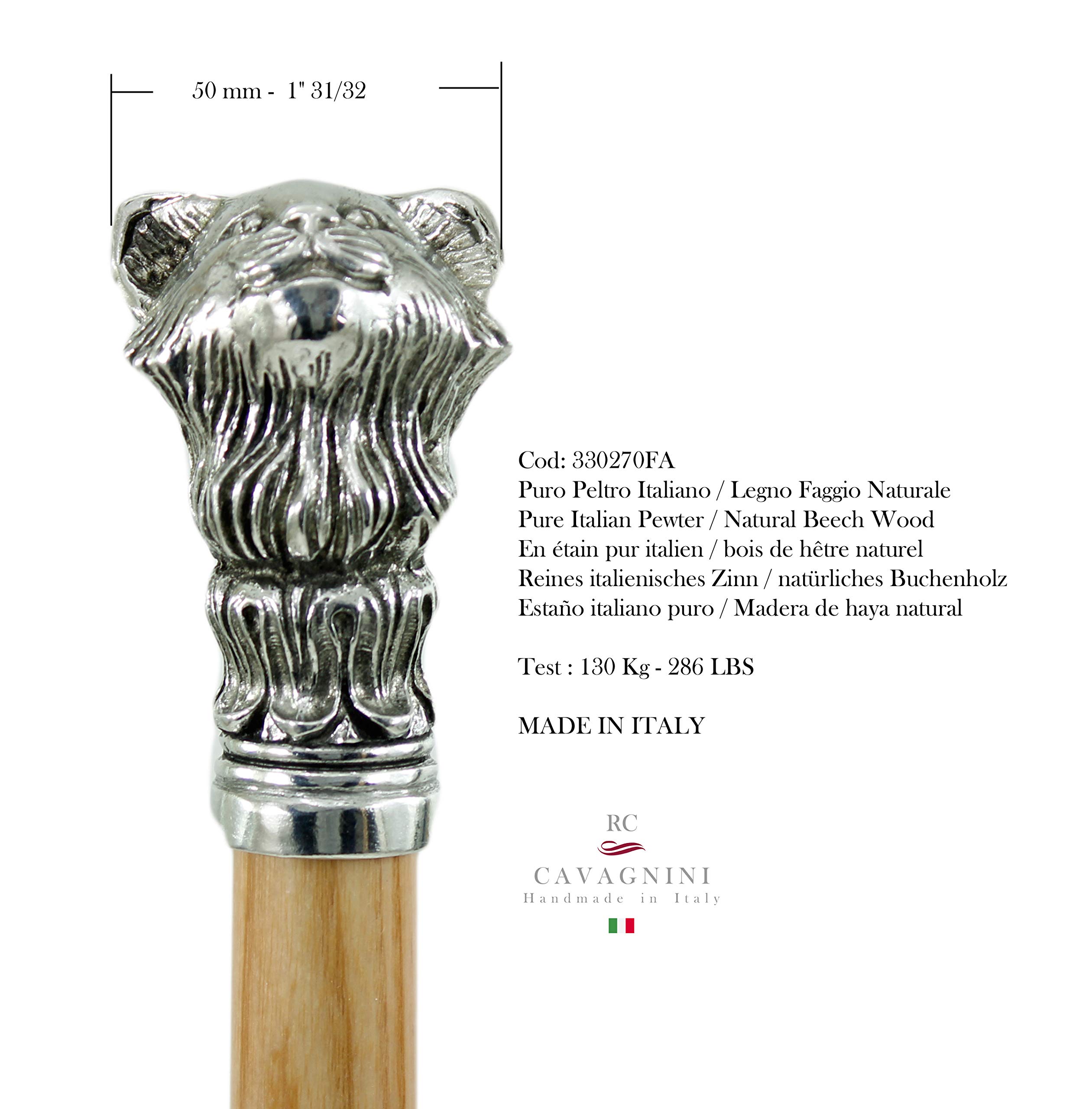 Bastón de Paseo Cavagnini ortopédico Negro Elegante Artesanal de Haya y Metal Personalizable para Hombre Mujer Ceremonia Novio Grabado Nombre Regalo Lujo anciana señora Made in Italy