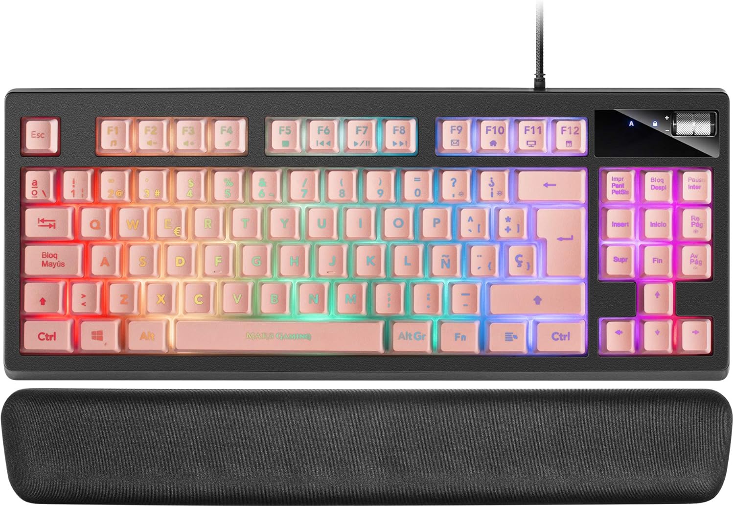 Mars Gaming MKAXPES – Teclado Gaming Ergonómico RGB