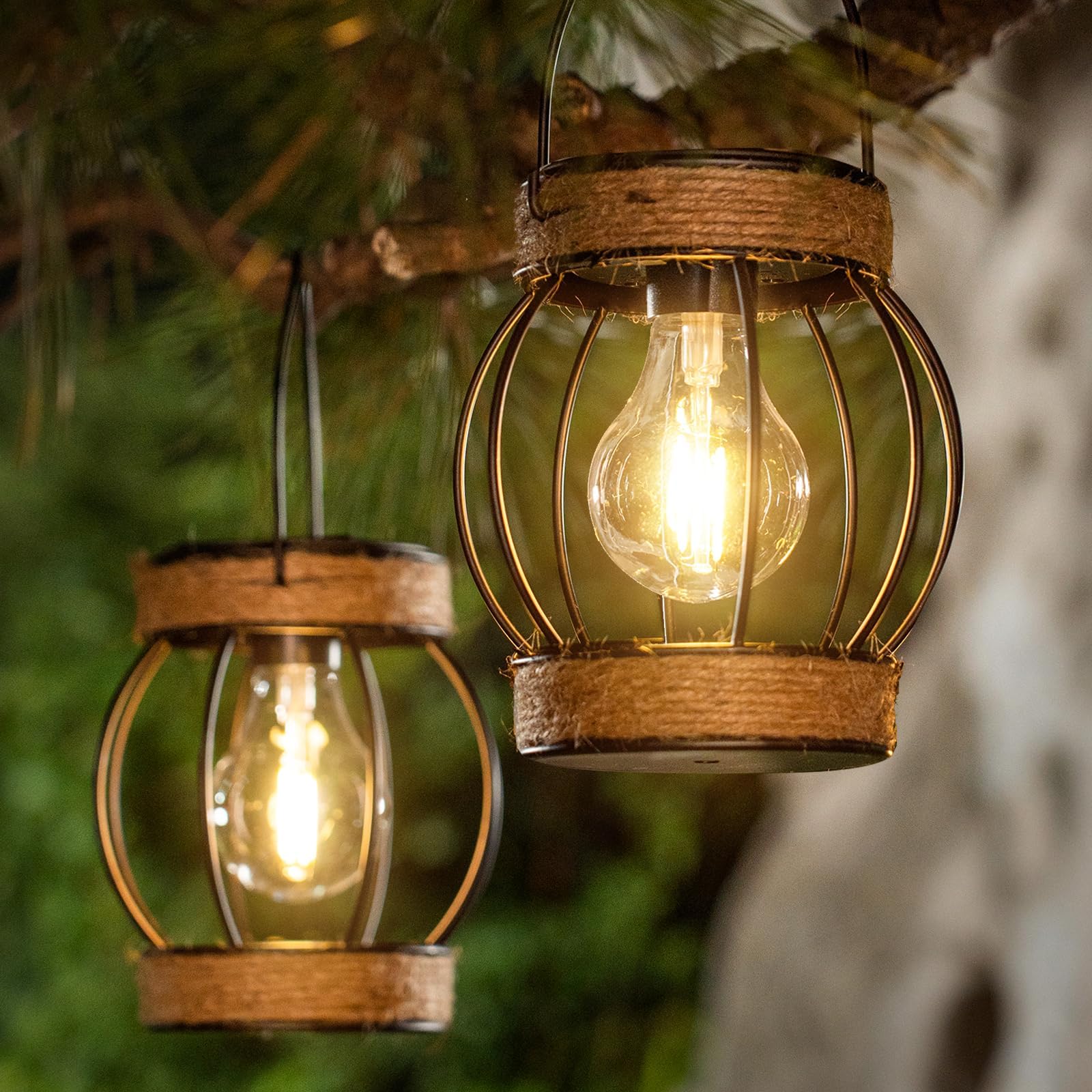 Luces Led Colgantes En Espiral Alimentadas Por Energía Solar