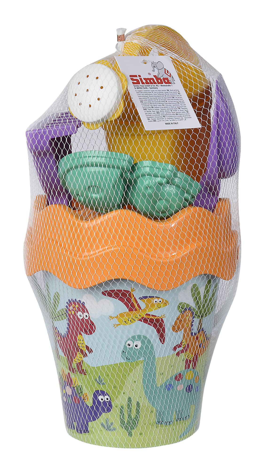 Ensemble Jouets Plage Simba Kit De Jeu De Sable SIMBA 6 Pièces Forme Chat - Seau, Passoire, Moule, Pelle, Râteau, Arrosoir - Hauteur 16 Cm