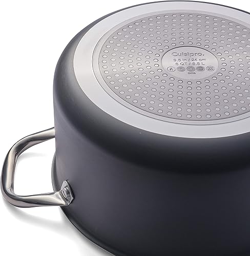 Miniatura 3 de Cuisipro Olla de acero inoxidable anodizado duro de fácil liberación, 6qt9.5 "diam