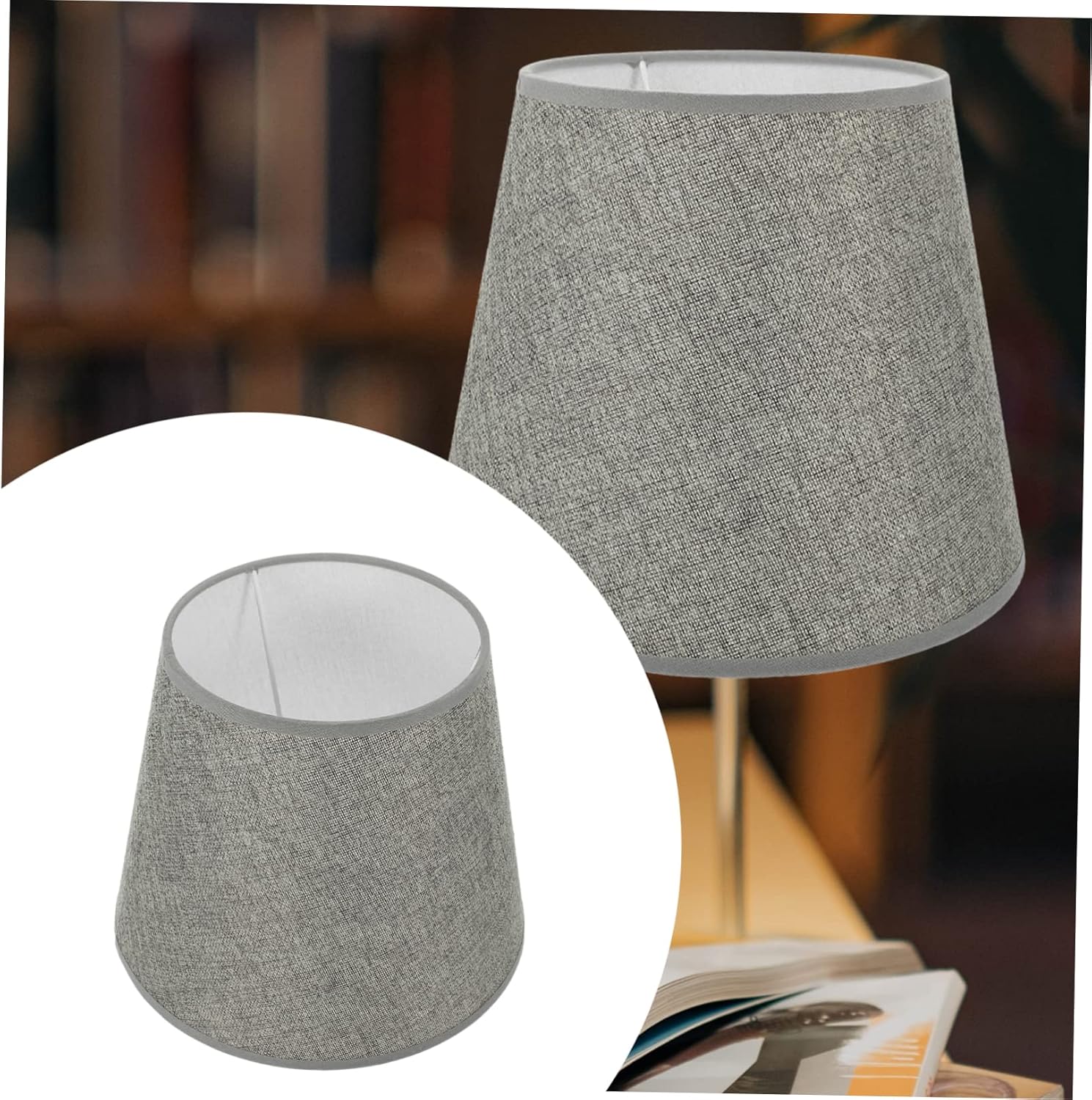 Burlap Lamp Shade Replacement for Floor Lamp Light Cover Simple Style Easy to Install