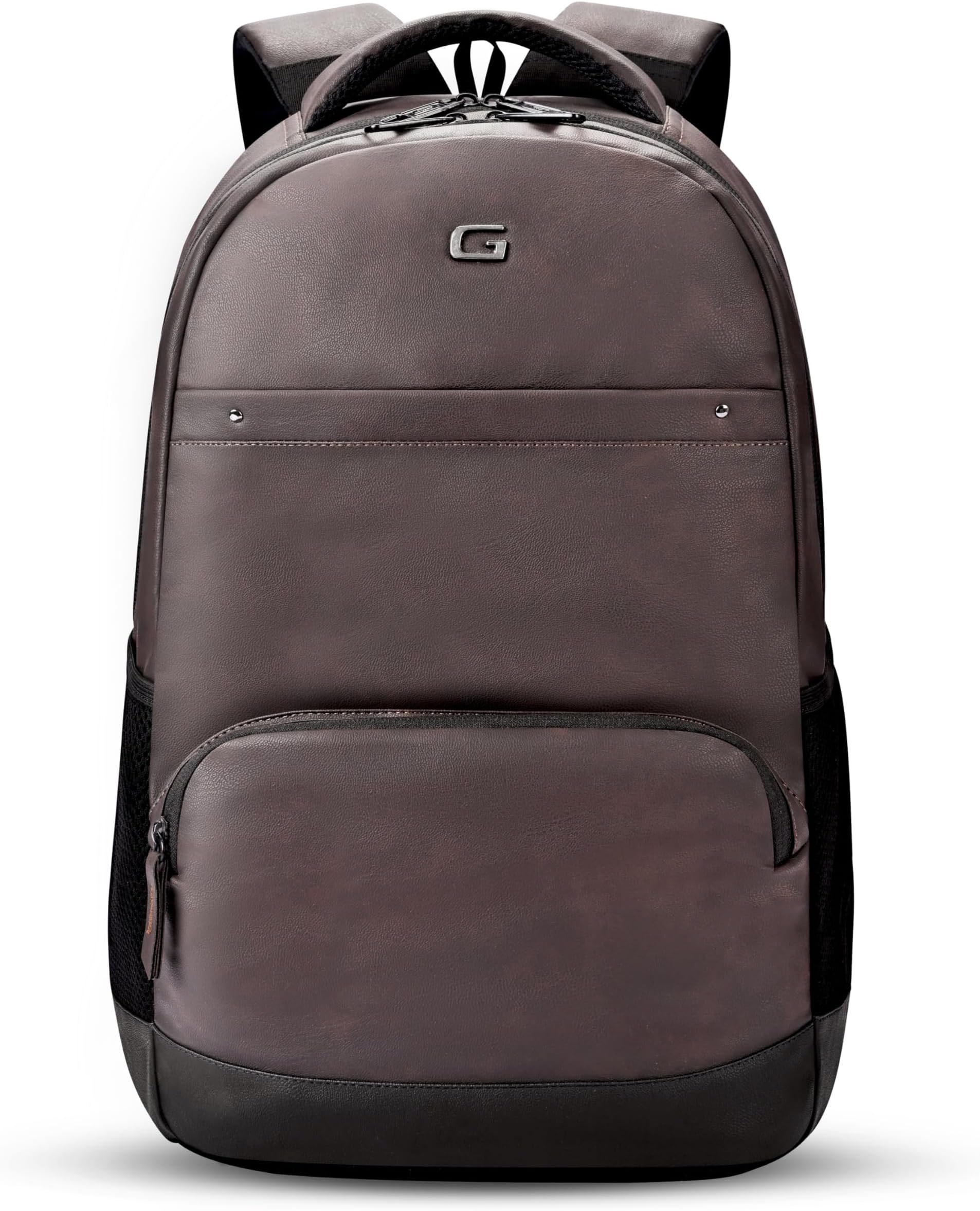 Vintage2 Anti Theft Faux Leather 28 Ltrs Brown Laptop Backpack (LBPVG2LTH0201)