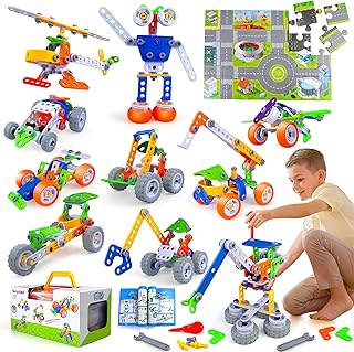 Babyiland Building Blocks for Kids Ages 4-8 STEM Toys Building Toys Erector Set for Boys Age 4-7 6-8 8-12 Educational Construction Toys Learning Engineering Toys Gift for 4 5 6 7 8 9 10+ Year Old Boys