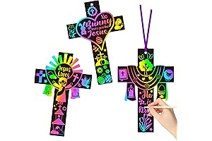 Easter Crosses for Kids: WATINC Cross Scratch Cards (60pcs)