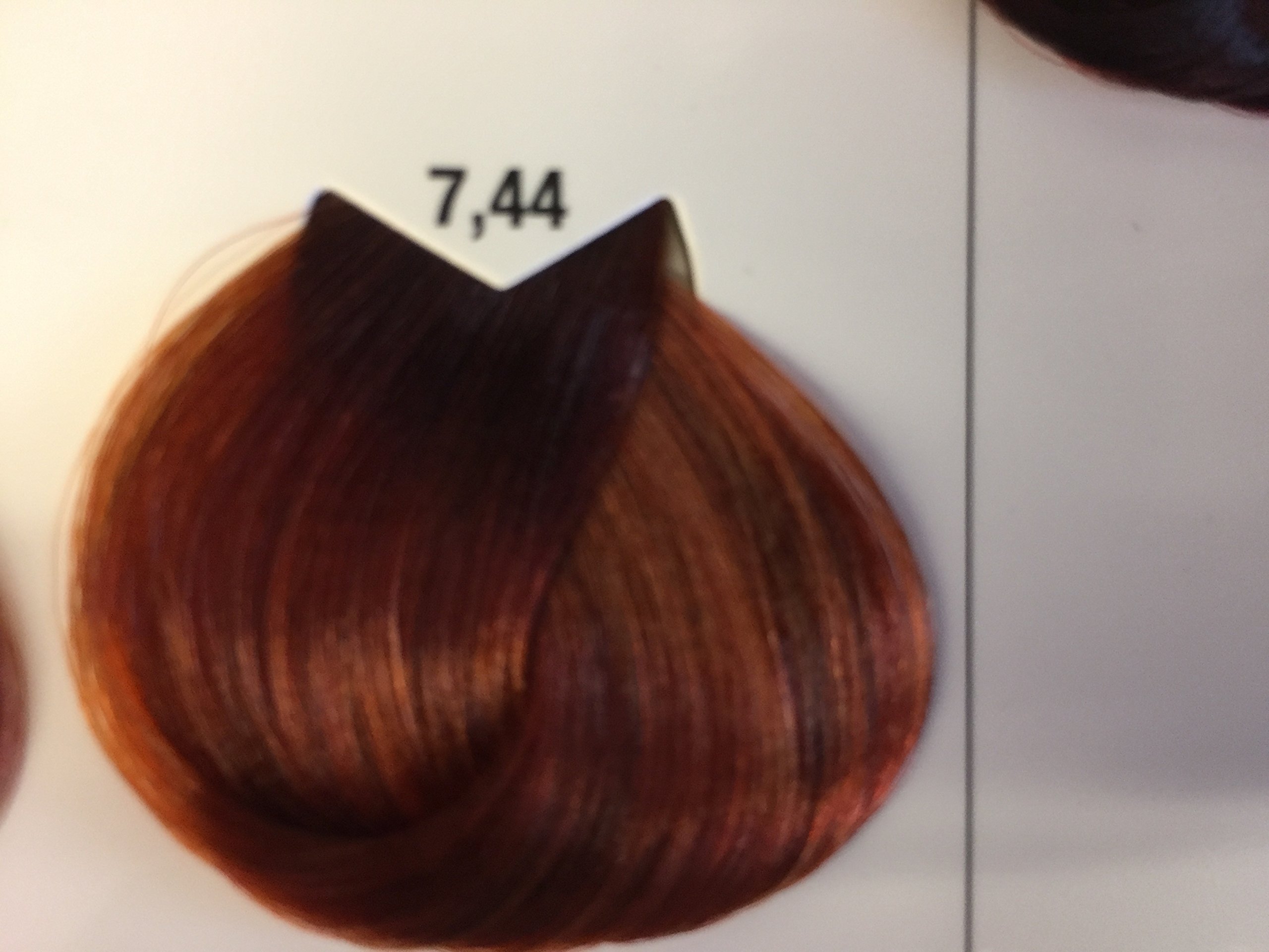 Lumiere Express Permanent Color Cream # 7.44 (Medium intense copper blonde) 100ml / 3.38oz with Trionic Keratin