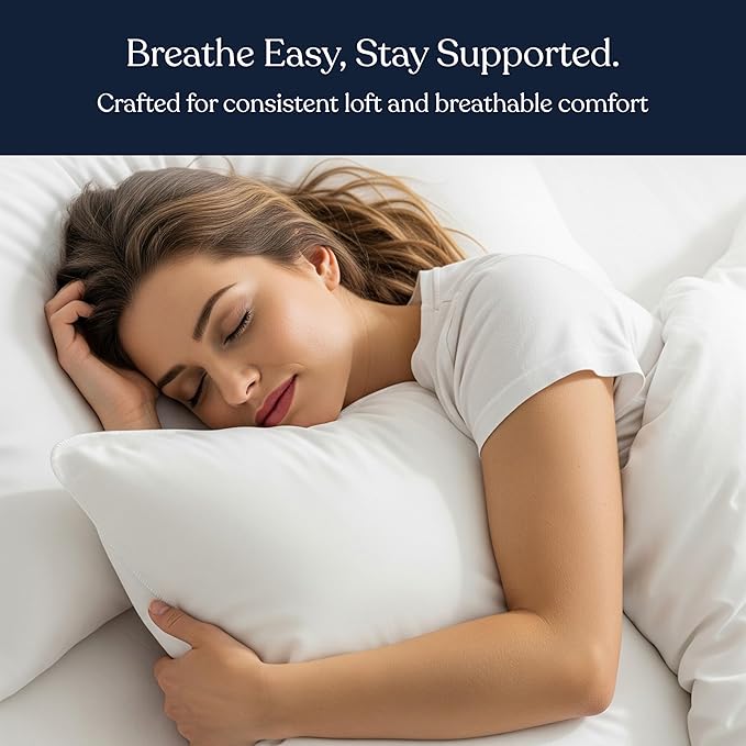 Set 2 Almohadas Relleno Alternativo a Plumas Algodón Orgánico 71x51 cm miniatura 7