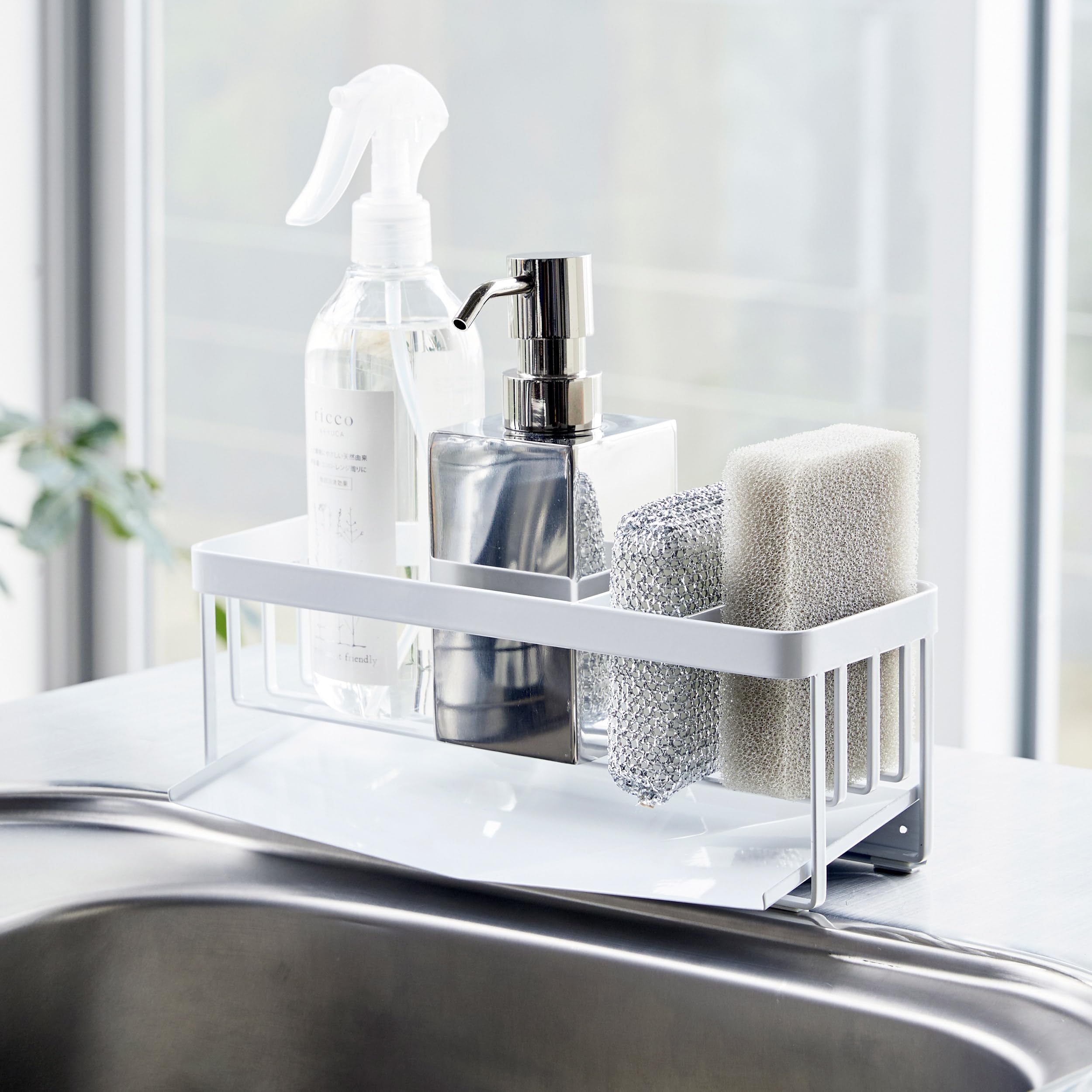 ARHAT ORGANIZERS Sponge Holder for Kitchen With Partition|Kitchen Sink Caddy with Water Removable Tray | Kitchen Scrub Holder Basin Organizer (White) (B0BVVVPNFS) Amazon Price History, Amazon Price Tracker