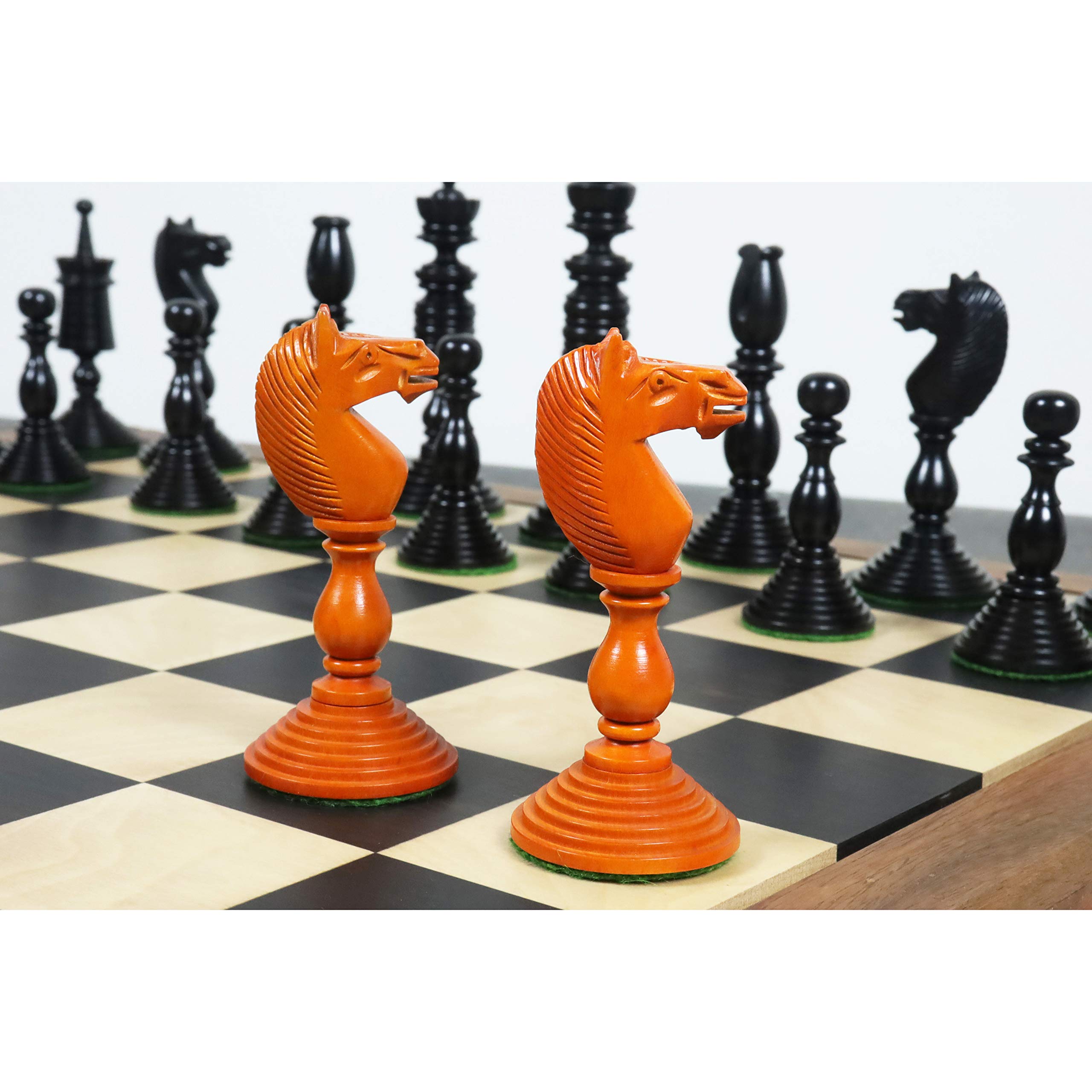 Set Pezzi Scacchi The House Of Staunton Challenger Series | Re 11.2 Cm, Bosso E Anjan, 34 Pezzi