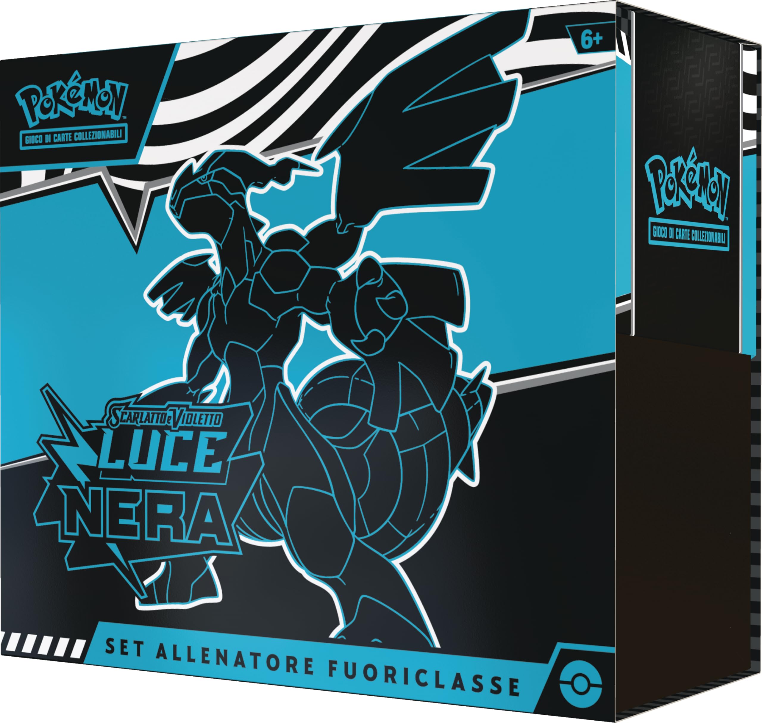 Pokémon: set Allenatore Fuoriclasse (Zekrom) dell’espansione Scarlatto e Violetto - Luce Nera del GCC (carta a figura intera di Thundurus, nove buste di espansione e accessori premium)