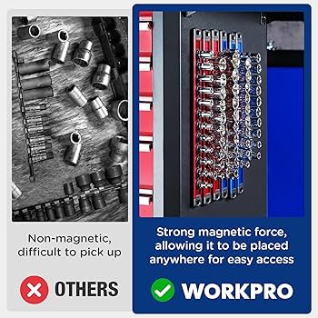 Amazon.com: WORKPRO Magnetic Socket Organizer - 6-Piece