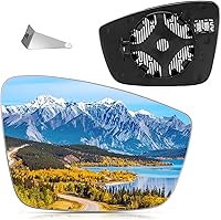 Vista 13 de BDFHYK Cristal de espejo compatible con VW 2012-2019 Beetle 2011-2018 Jetta 2012-2017 Passat con adhesivo de tamaño completo que reemplaza 5c6857522