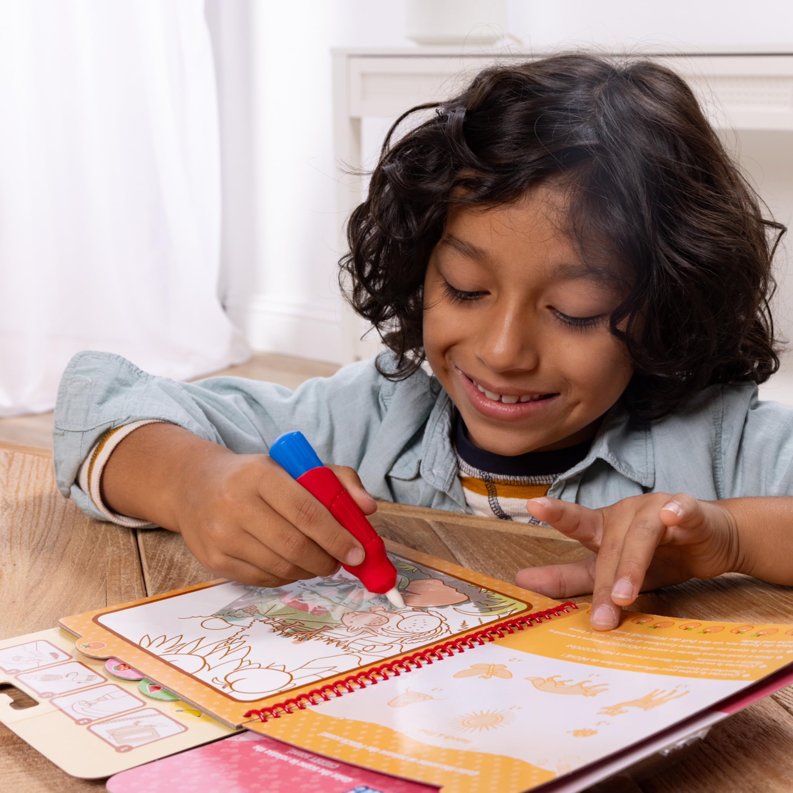 Melissa & Doug Pachnąca woda WOW Age 3+ wielokrotnego użytku Water Reveal Kolorowanka Podkładka podróżna zabawka - owoce
