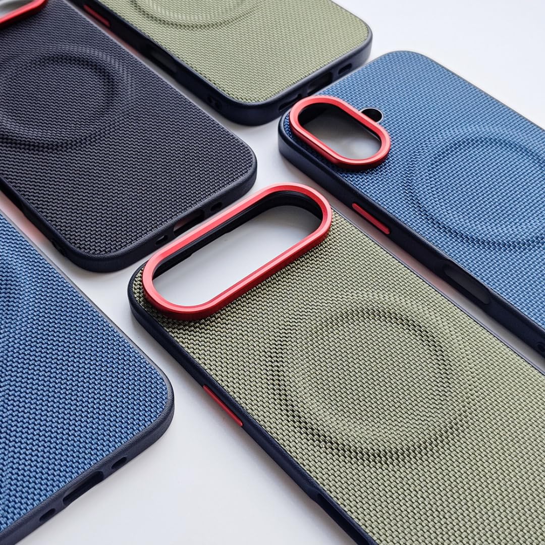 Coque de Protection Fine avec Anneau magnétique et lentille Circulaire Rouge surélevée pour iPhone Air (pour iPhone Air/Noir)