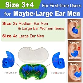WaterDam Swimming Ear Plugs Great Waterproof Ultra Comfy Earplugs Prevent Swimmer\'s Ear