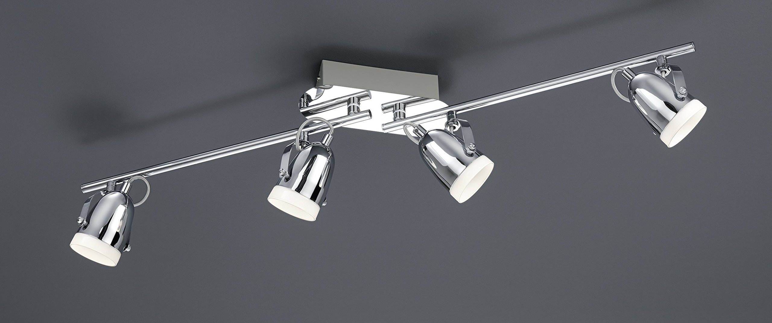 Trio Leuchten Szyna LED chromowana, szkło opal białe błyszczące 878710406