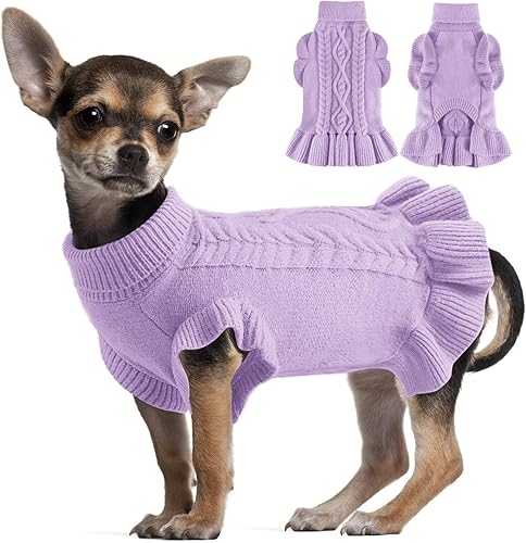 ALAGIRLS Suéteres de perro para perros medianos, suéter de punto para perro, vestido de cuello alto, trajes de Navidad para perros, suéter para disponible en Yaxa Guatemala