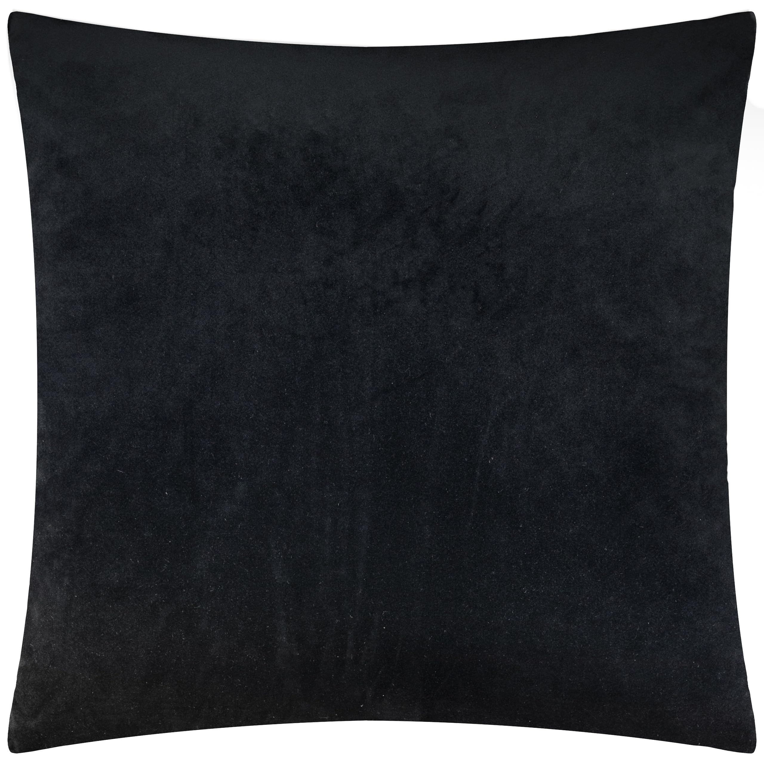 Paoletti Evoke Velvet Cushion Cover - Luxurious Chevron Pattern Decorative Square Cushion Case (Black - 55x55cm) - Image 2