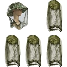4Pcs Mosquito Head Net Anti Insect Midge Net Head Cover, Head Net Mesh for Outdoor Hiking Camping Fishing