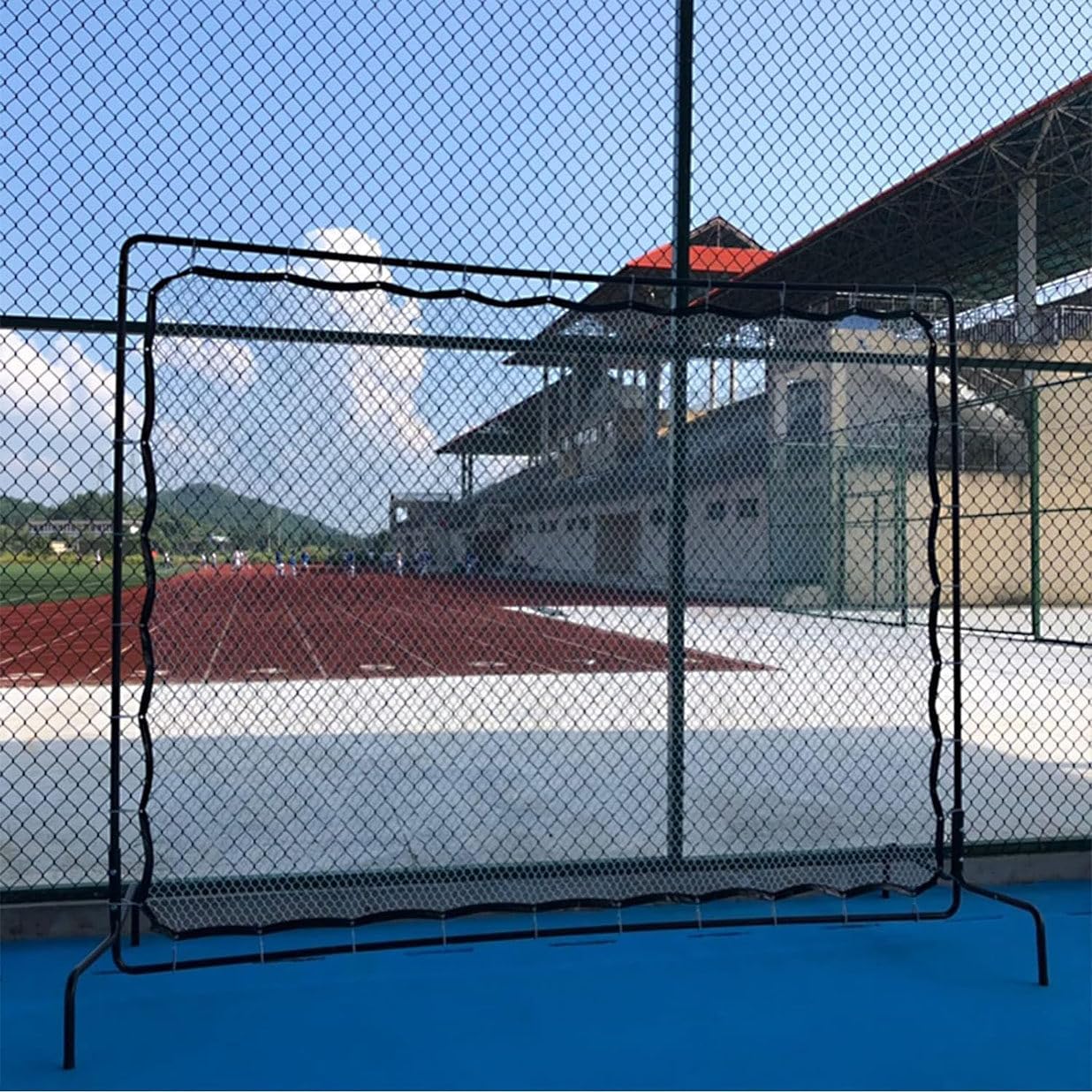 Tennis-Übungs-Rebounder-Netz, 9,5 x 7 Fuß, Tennis-Backboard-Netz für Tennisschläger, Sportball, Pickleball, Tennis-Trainingsgerät für drinnen und draußen