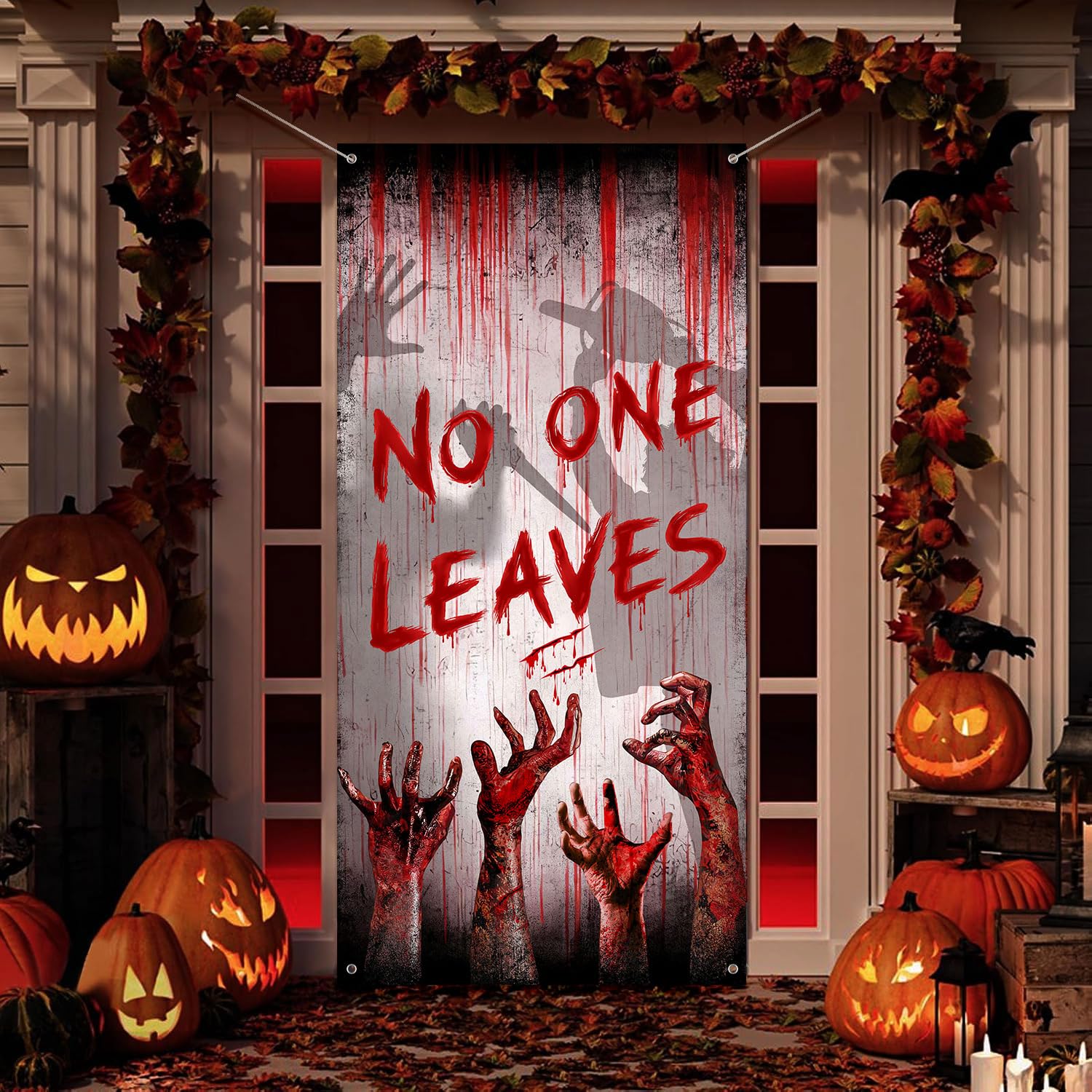 Déco de porte Halloween super orgnale en 20 dées nsprantes