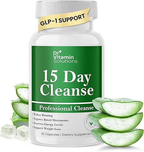 DR VITAMIN SOLUTIONS Limpieza intestinal de 15 días para mujeres, soporte GLP-1 - Limpieza natural de colon y desintoxicación para pérdida de peso -