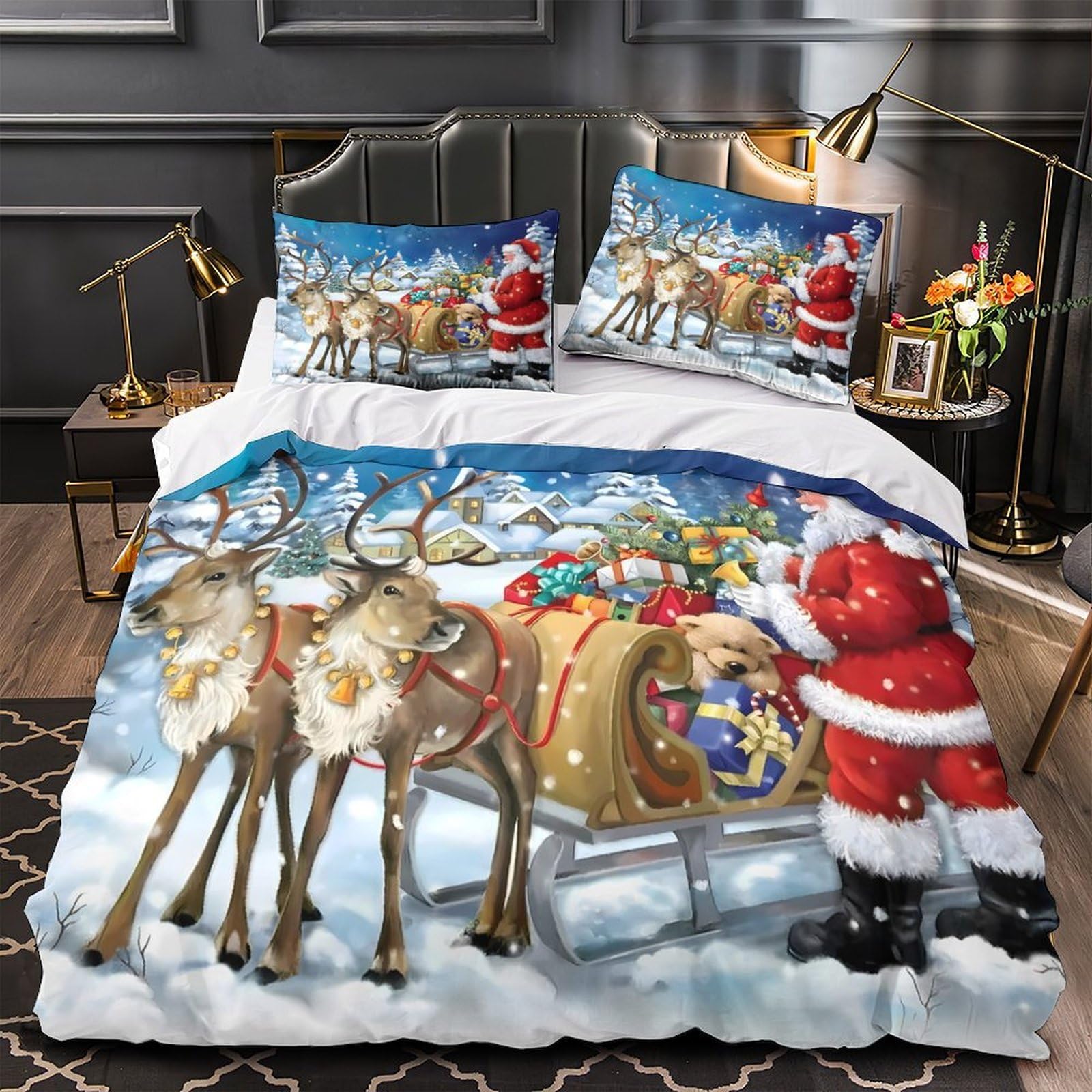Housse de couette voilier 3D imprimée en microfine premium pour lit Super King
