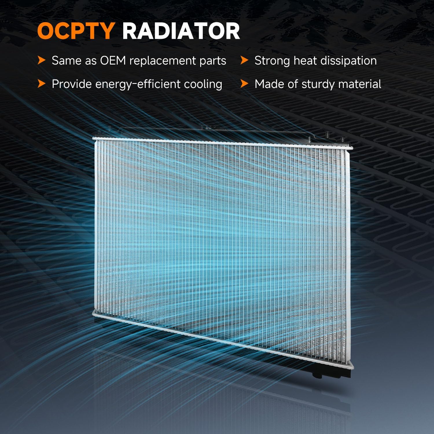 OCPTY 2808 Engine Coolant Radiator Compatible with 2005-2017 for Nissan Frontier 2.5L Replace# 2808,CU2808,NI3010206, NI3010207, 21460EA005, 214609BA0A Automotive Aluminum Core Radiator Assembly
