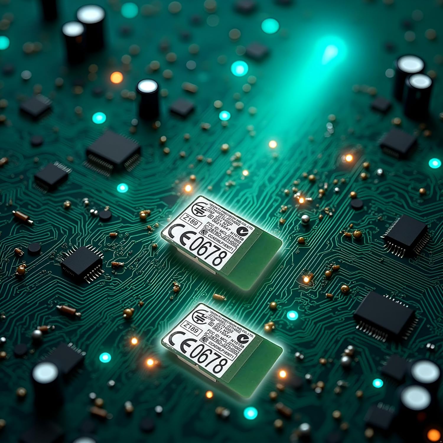 2Pcs Green WiFi Wireless Bluetooth PCB Board Module