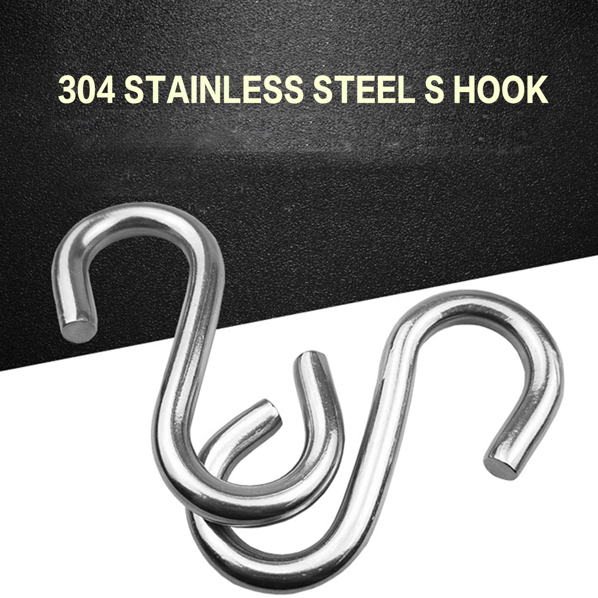 Stainless Steel S-Hooks - 24 Pack, 88 lb Capacity -5