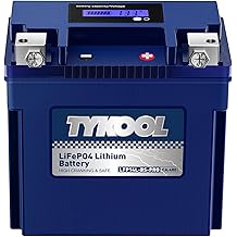 TYKOOL YTX14L-BS [- +] 锂电池 480 CCA 适用于哈雷戴维森 Sportster 883 1200 铁 48 XL XLH 2004-2023 Street 500 750 2014-2021 XR1200X BRP Seadoo Spark |数字 SOC 显示屏 IP67 防水