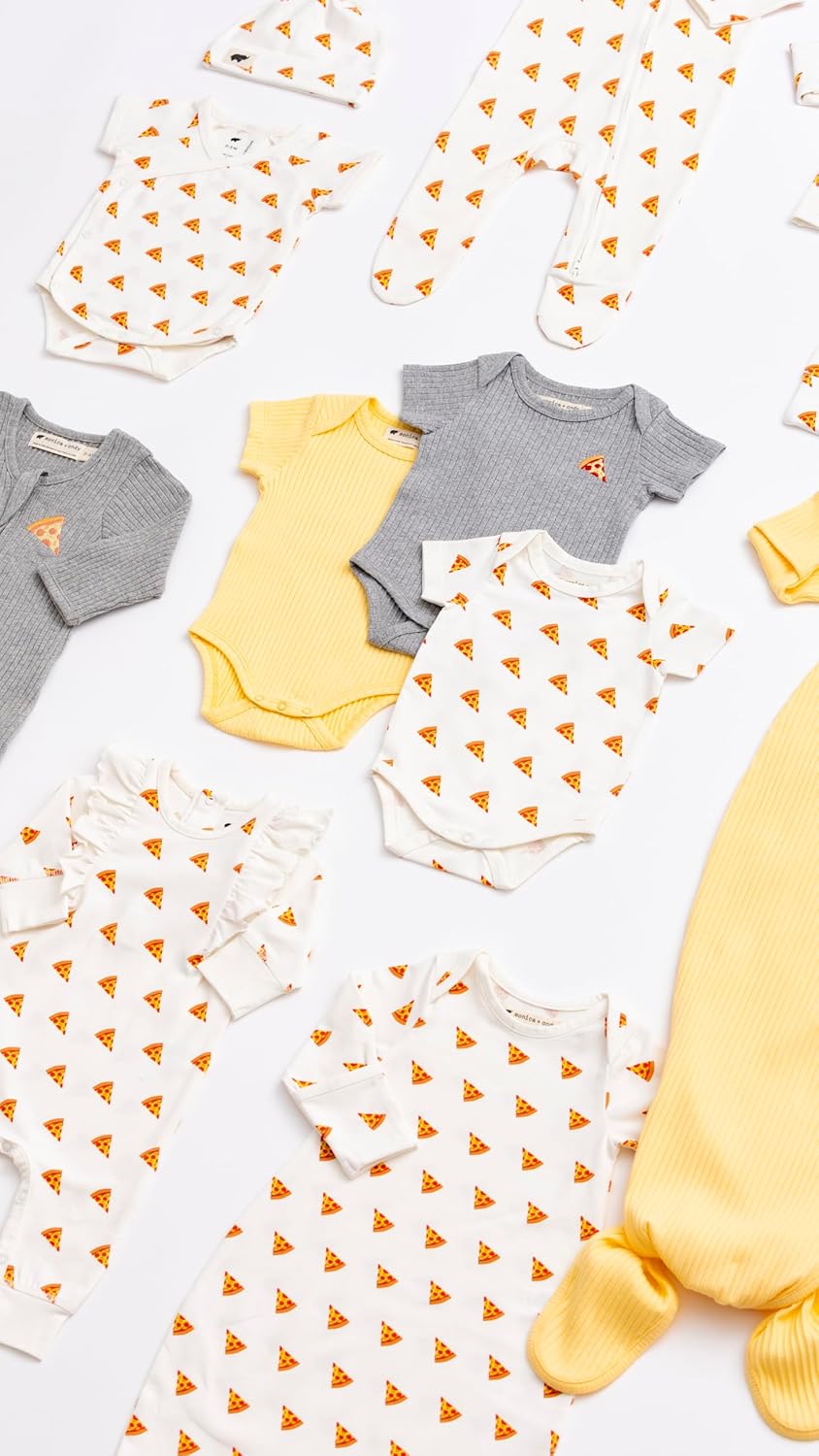 monica + andy Double Zipper One Piece, 100% Organic Baby Clothes for Girls & Boys, Unisex, Preemie, Newborn & Infant Sizes - Image 4