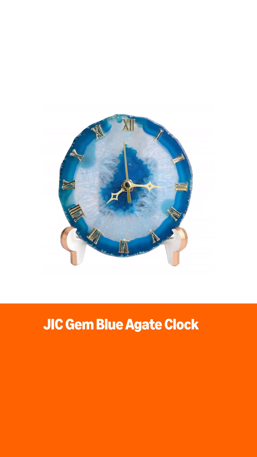 Amazon.com: JIC Gem Agate Clock Crystal Desk & Shelf Clocks Home