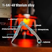 Vista 3 de KeyUnity KK13 Cuchilla de Utilidad de Precisión para Manualidades Mango de Titanio Mini Herramienta de Corte para Artes Manualidades Proyectos